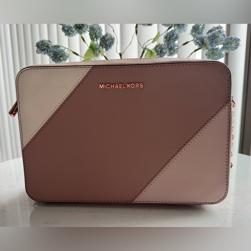 Michael Kors Jet Set Crossbody in Tri Color Pink - Picture 2 of 5